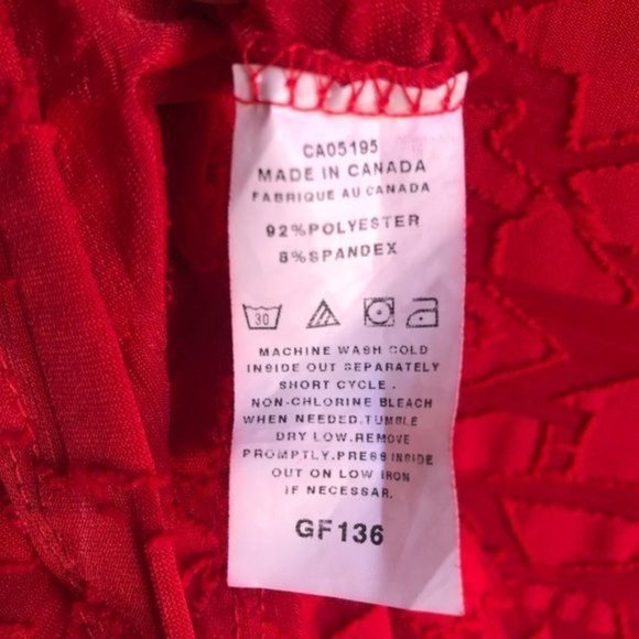 Rachel Cole 3/4 Sleeve Layered Top in Red - Size Small - Picture 5 of 6